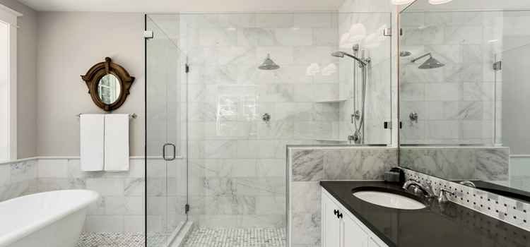 bathroom shower door installation in Menlo Park